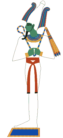 Letter L looks like Osiris's standing position