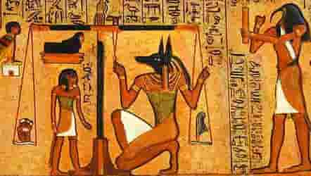 Letter T looks like the scale of Maat (Truth)