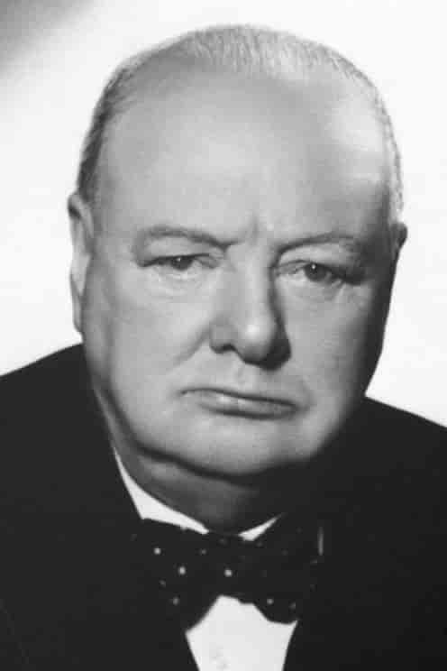 Winston Churchill with his square face