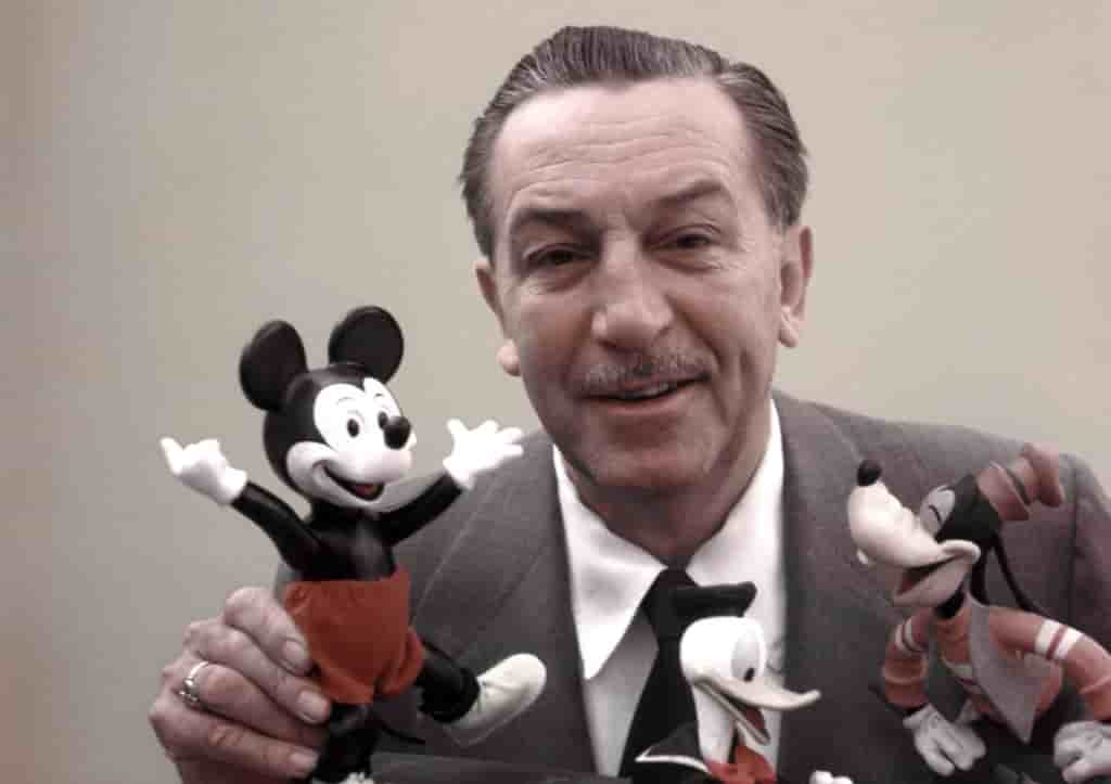 Walt Disney has a trapezoid face shape.